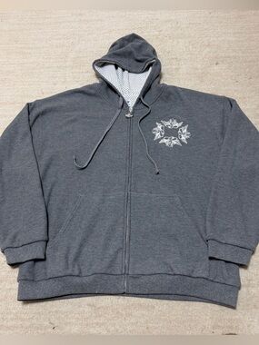 Boys Lie Rose Colored Glasses Harley Zip Up Hoodie Gray Size XXXL Gray